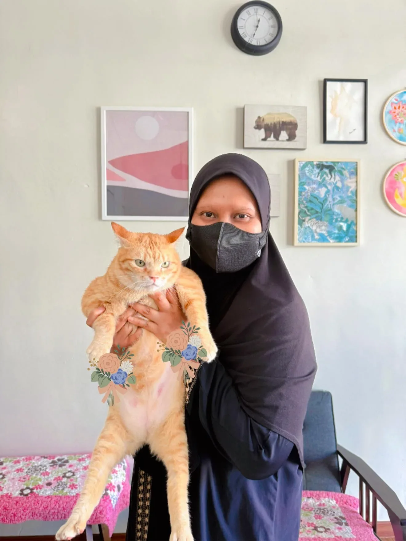 Suria Azmi和Taiko受害者二号合照橘猫