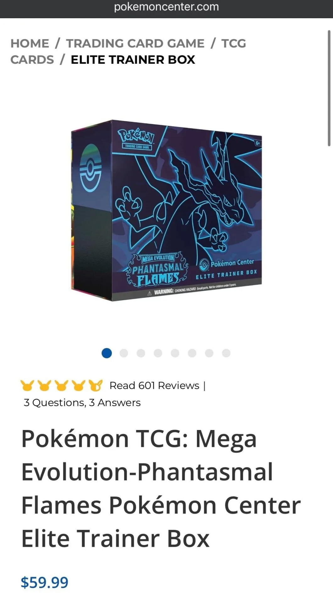 Pokemon Tcg Mega Evolution—Phantasmal Flames Elite Trainer