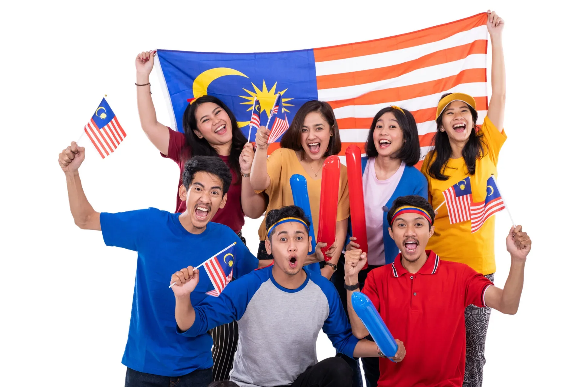 123Rf Malaysian People Holding Malaysia Flag Celebrating Independence Day