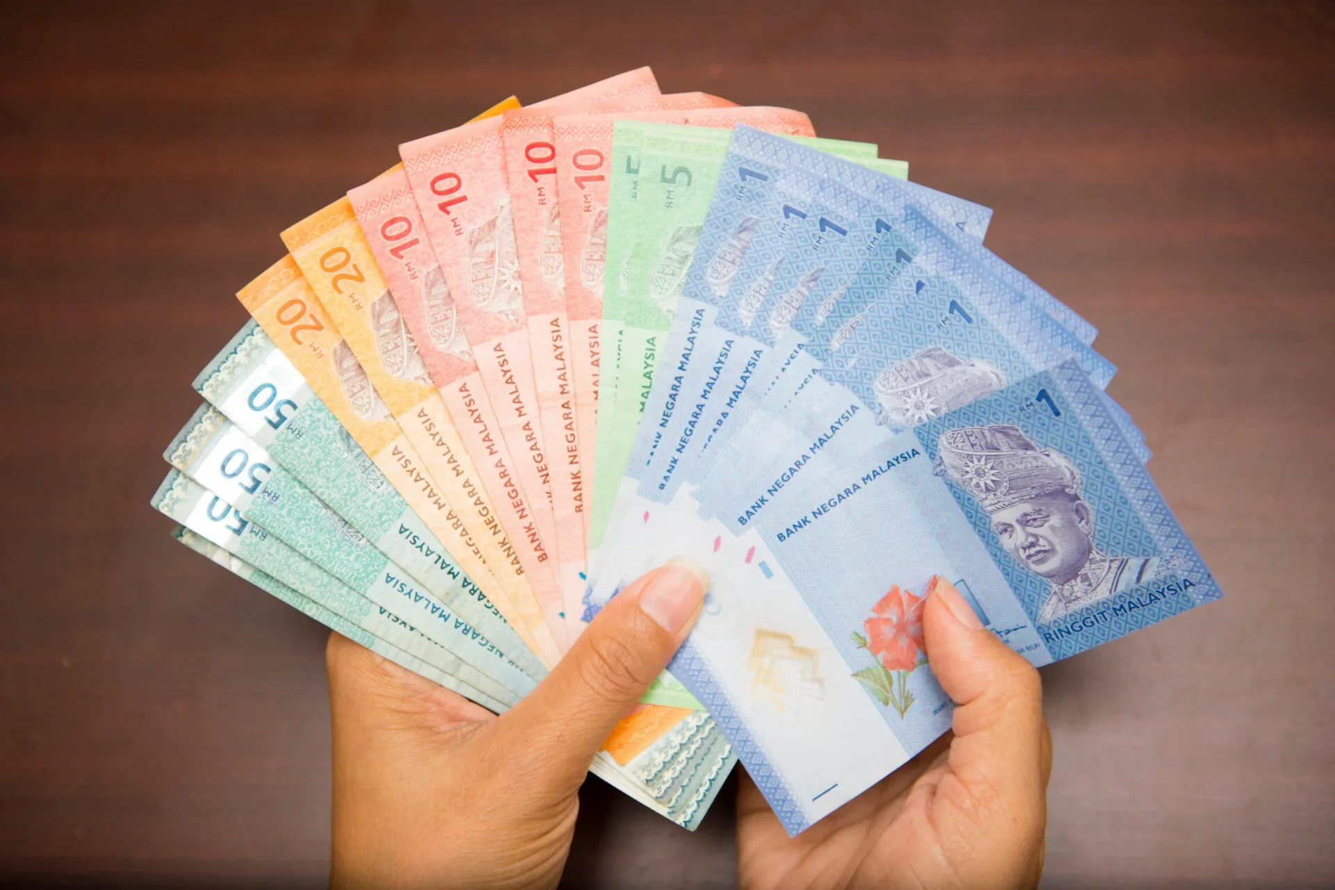 Money Cash Holding Ringgit Malaysia 123Rf