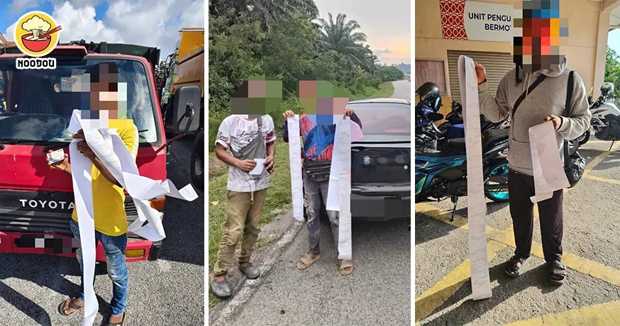 【一堆长长的Saman！】在大马无牌驾驶、开已故人士遗产车上路等！多名外籍人被对付！