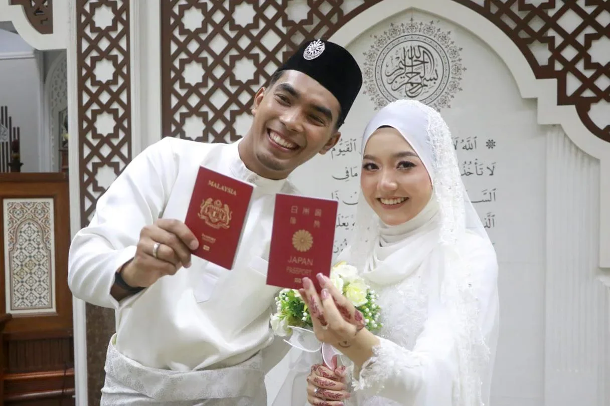 大马马来男子日本妻子中国留学相识相爱结婚说中文