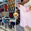 Foreigner Hang Clothes Street Pagar Ft