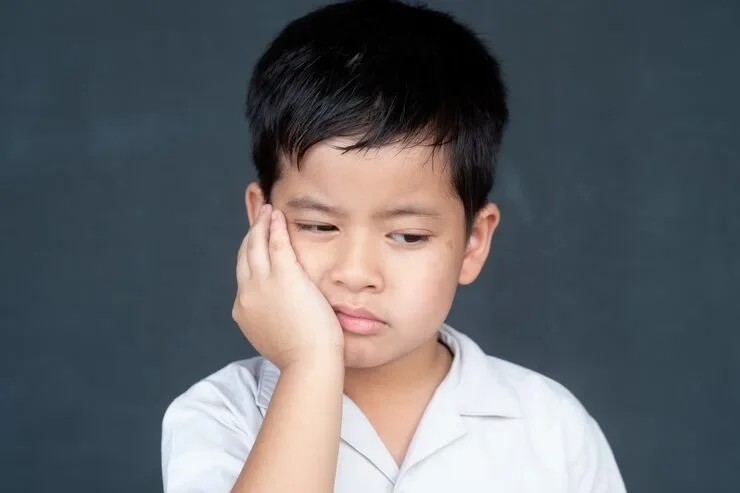 Asian Boy Showing Frustration Angry Isolated Black Background 7636 1482