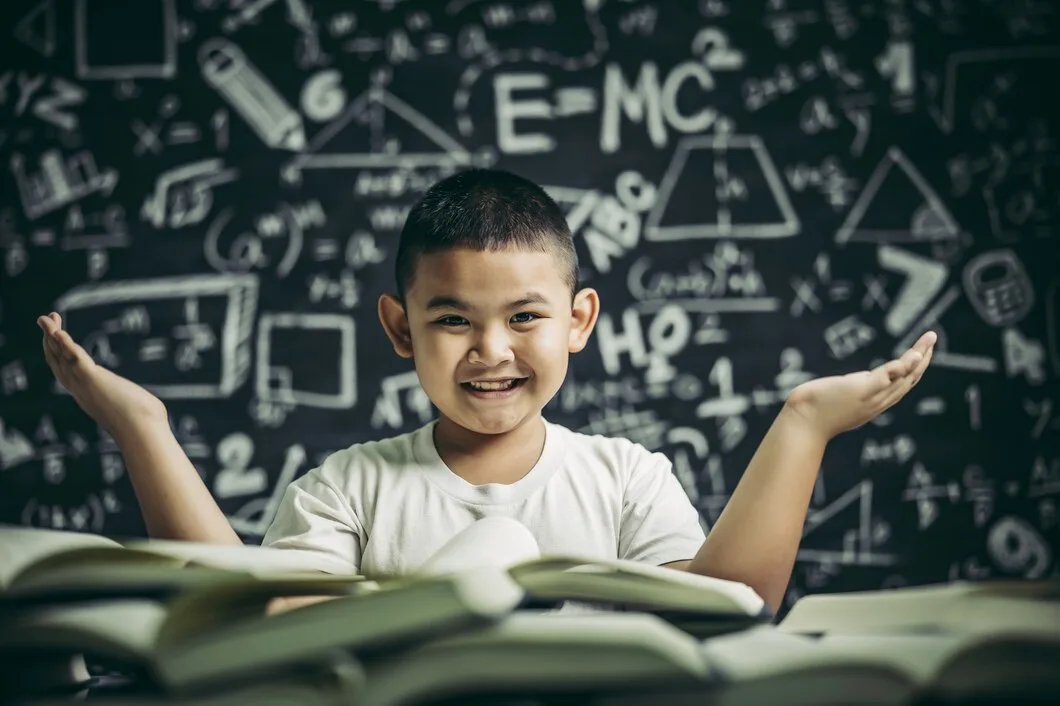 Boy Sitting Classroom Reading Book 1150 24964