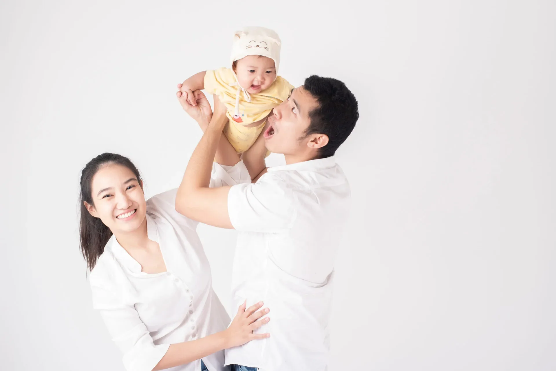 Couple Mum Dad Baby Playing Happy 123Rf