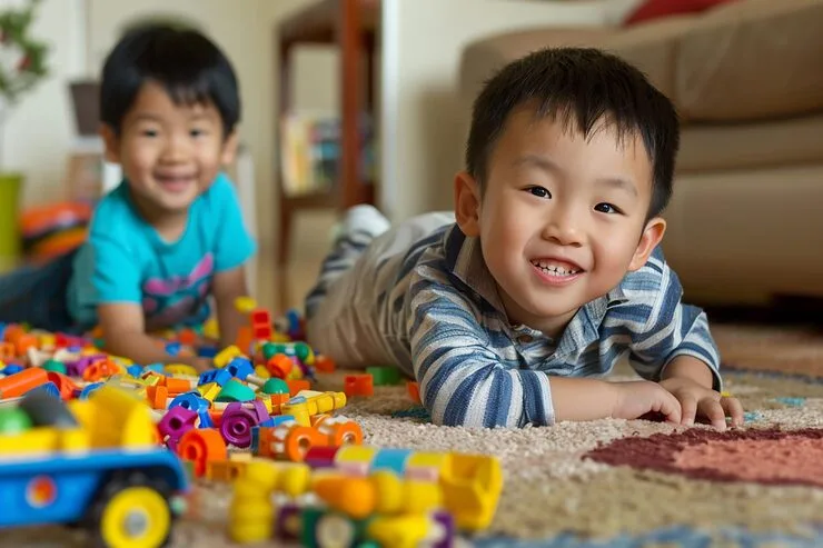 Portrait Toy Time Extravaganza Kids Playful Moments Toddlers