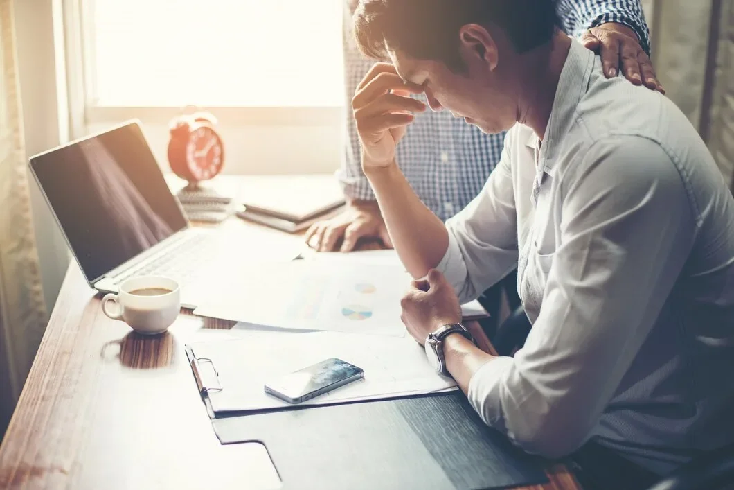 Serious Young Businessman Looking Financial Report Seem Like 1150 832