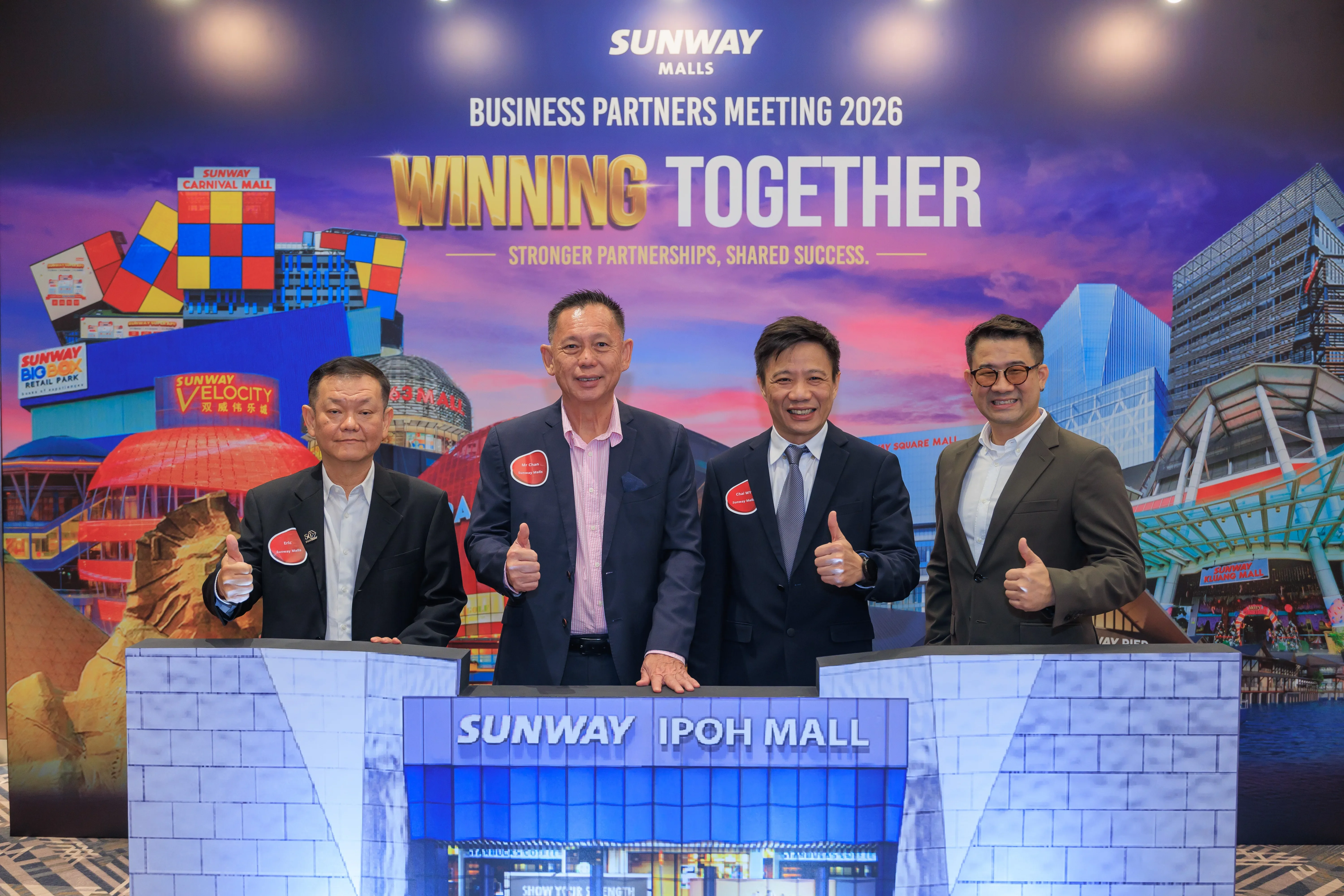 Sunway Ipoh Mall Unveiling Took Place During The Sunway Malls Business Partners Meeting L To R Eric Tee Hc Chan Chai Wen Yew Michael Poh 1